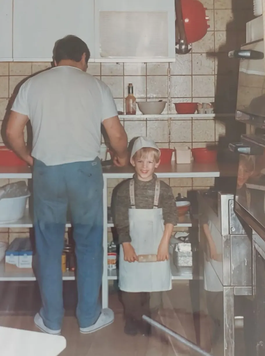 Marco’s father at work in his kitchen in Sicily